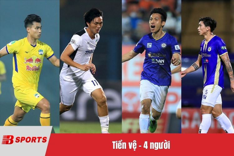 Tiền vệ - 4 người